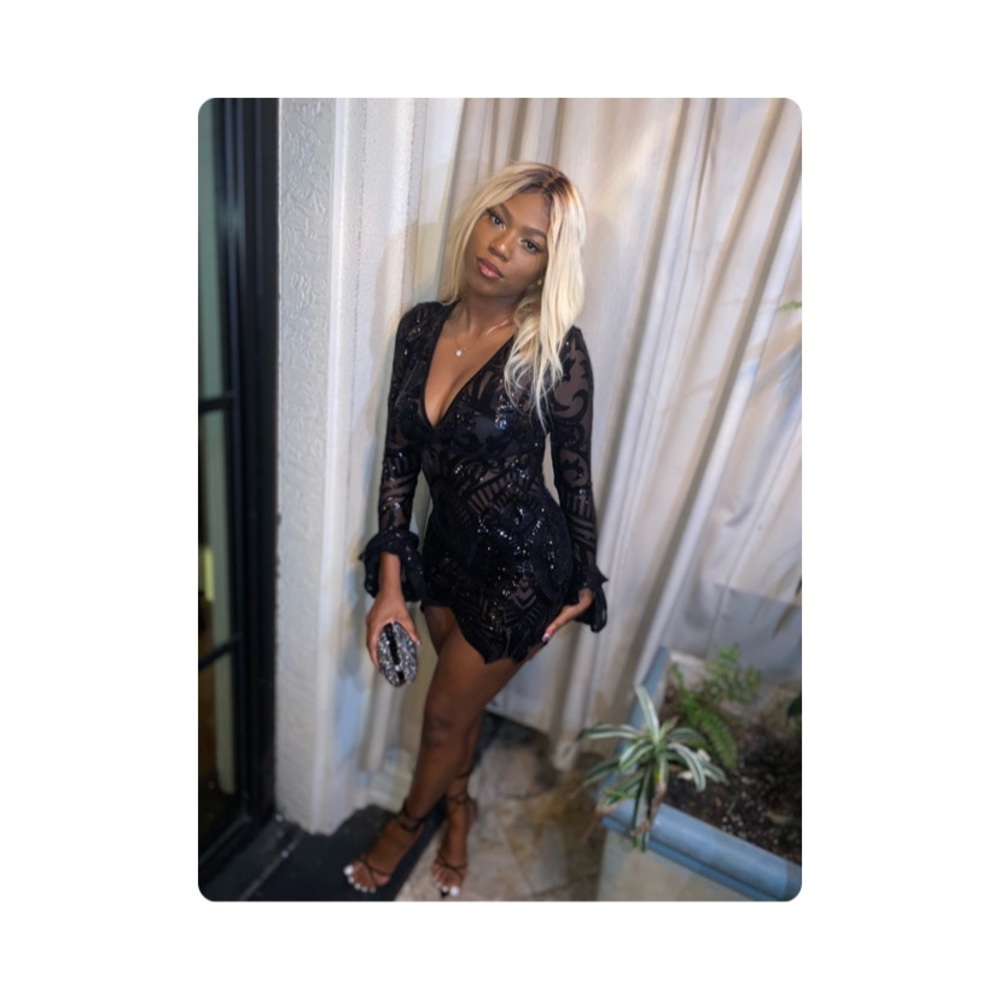 Rhinestone Lace Dress